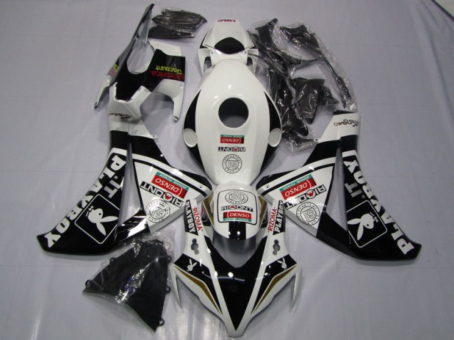 Buy 2008-2011 Black White Denso Playboy Honda CBR1000RR Motorcycle Fairing Kits UK Buy 2008-2011 Black White Denso Playboy Honda CBR1000RR Motorcycle Fairing Kits UK