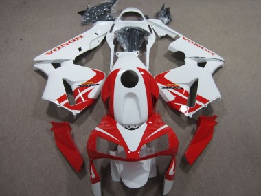 Buy 2003-2004 White Red Honda CBR600RR Motorcycle Fairing Kits UK