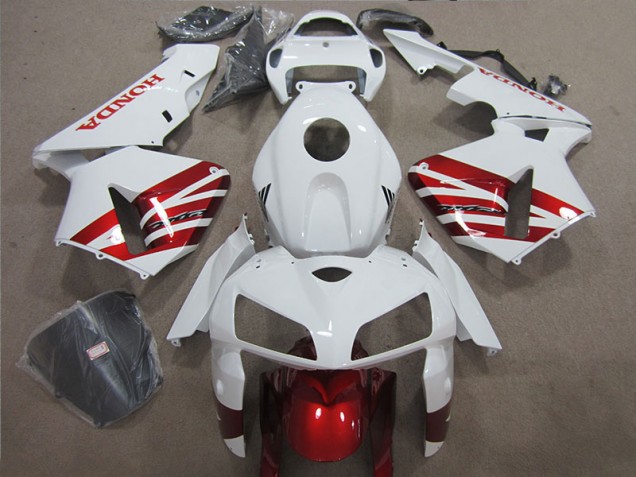 Buy 2005-2006 White Red Honda CBR600RR Motorcycle Fairing Kit UK Buy 2005-2006 White Red Honda CBR600RR Motorcycle Fairing Kit UK
