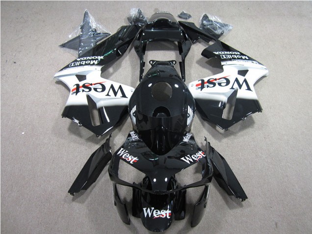 Buy 2005-2006 Black White West Honda CBR600RR Bike Fairing UK Buy 2005-2006 Black White West Honda CBR600RR Bike Fairing UK
