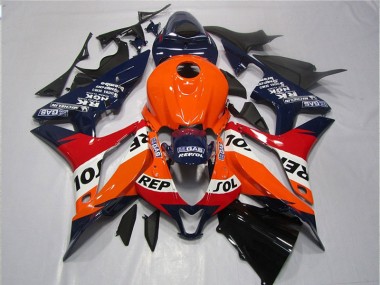 Buy 2007-2008 Orange Blue Black Repsol Honda CBR600RR Motorcycle Fairings UK