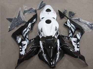 Buy 2007-2008 Black White Honda CBR600RR Motorcycle Fairings UK