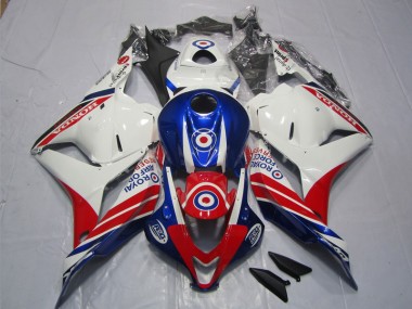 Buy 2009-2012 White Blue Red Honda CBR600RR Motorcycle Fairing Kits UK