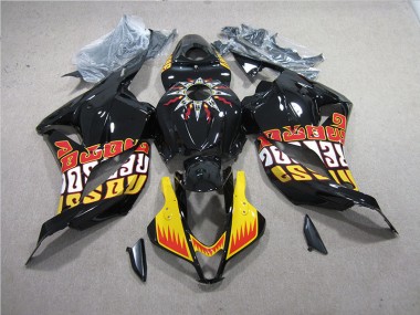 Buy 2009-2012 Black Yellow Honda CBR600RR Replacement Motorcycle Fairings UK