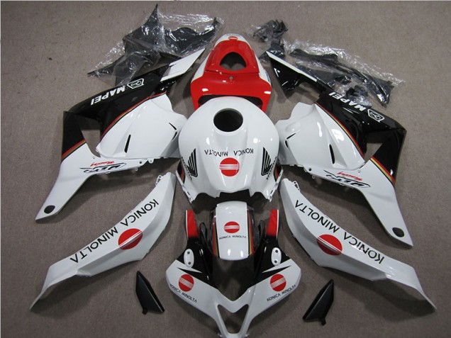 Buy 2009-2012 White Red Konica Minolta Honda CBR600RR Motorbike Fairing Kits UK Buy 2009-2012 White Red Konica Minolta Honda CBR600RR Motorbike Fairing Kits UK