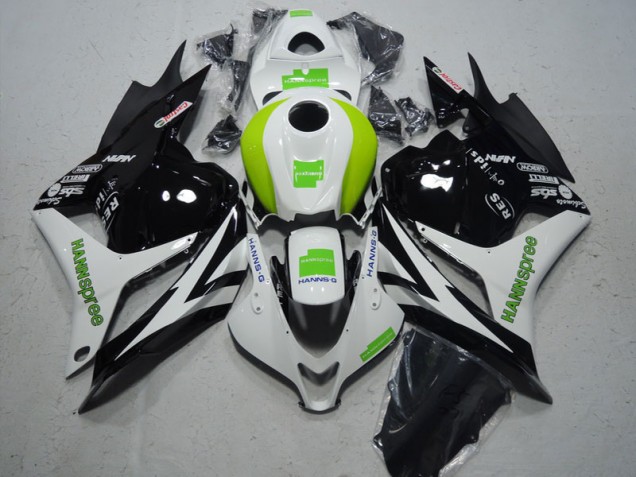 Buy 2009-2012 Black White Green Hannspree Honda CBR600RR Motorcycle Fairing Kit UK Buy 2009-2012 Black White Green Hannspree Honda CBR600RR Motorcycle Fairing Kit UK