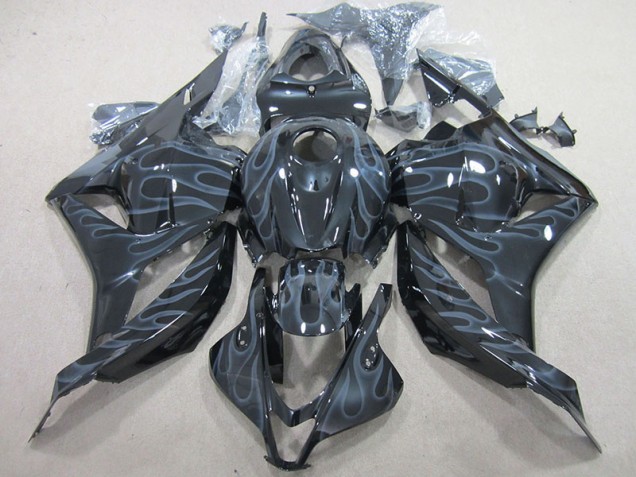Buy 2009-2012 Black Silver Flame Honda CBR600RR Motor Fairings UK Buy 2009-2012 Black Silver Flame Honda CBR600RR Motor Fairings UK