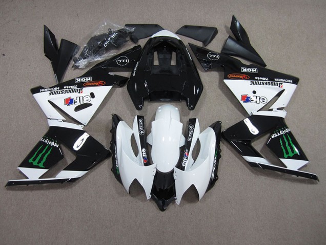 Buy 2003-2005 Black White Monster Kawasaki ZX10R Motorbike Fairing UK Buy 2003-2005 Black White Monster Kawasaki ZX10R Motorbike Fairing UK