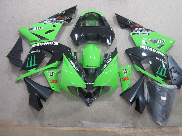 Buy 2003-2005 Black Green 3M Monster Kawasaki ZX10R Replacement Motorcycle Fairings UK Buy 2003-2005 Black Green 3M Monster Kawasaki ZX10R Replacement Motorcycle Fairings UK