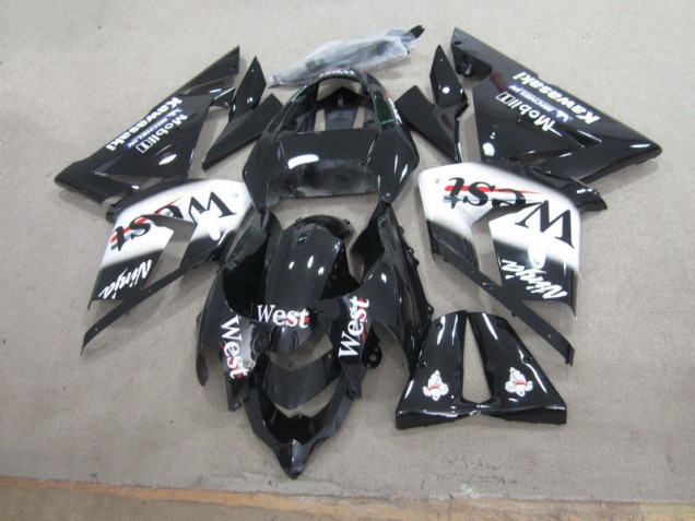 Buy 2003-2005 Black West Ninja Kawasaki ZX10R Motorbike Fairing Kits UK Buy 2003-2005 Black West Ninja Kawasaki ZX10R Motorbike Fairing Kits UK