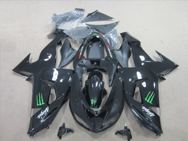 Buy 2006-2007 Black Green Monster Ninja Kawasaki ZX10R Motorcycle Fairings Kit UK Buy 2006-2007 Black Green Monster Ninja Kawasaki ZX10R Motorcycle Fairings Kit UK