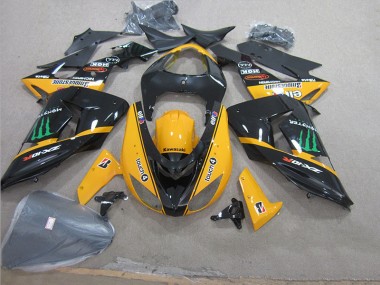 Buy 2006-2007 Black Yellow Touch4 Monster Kawasaki ZX10R Motorcycle Fairing UK