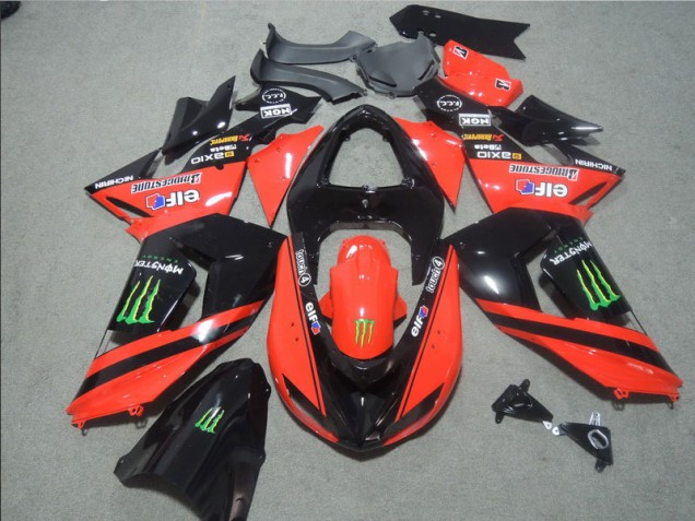 Buy 2006-2007 Black Red Touch4 Monster Kawasaki ZX10R Motorbike Fairing UK