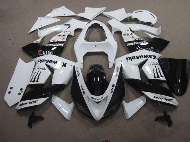 Buy 2006-2007 White Touch4 Monster Kawasaki ZX10R Bike Fairing Kit UK
