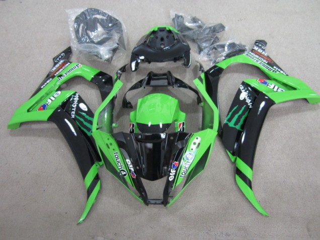 Buy 2011-2015 Black Green Touch4 Monster Kawasaki ZX10R Motorbike Fairing Kits UK Buy 2011-2015 Black Green Touch4 Monster Kawasaki ZX10R Motorbike Fairing Kits UK