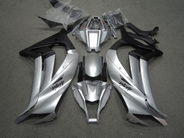 Buy 2011-2015 Silver Black Ninja Kawasaki ZX10R Motorcycle Replacement Fairings UK