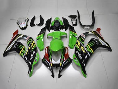 Buy 2016-2019 Green Black Red Ninja Monster Kawasaki ZX10R Motorbike Fairings UK