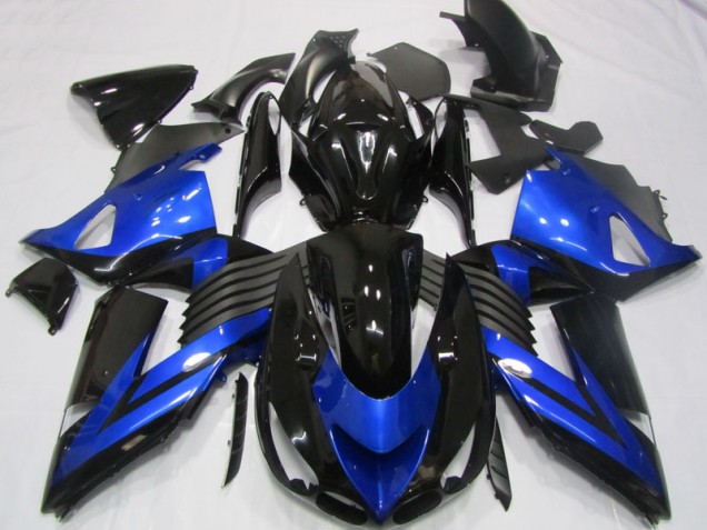 Buy 2006-2011 Black Blue Kawasaki ZX14R ZZR1400 Moto Fairings UK Buy 2006-2011 Black Blue Kawasaki ZX14R ZZR1400 Moto Fairings UK