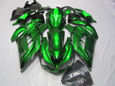 Buy 2012-2021 Green White Ninja Decal Kawasaki ZX14R ZZR1400 Bike Fairings UK