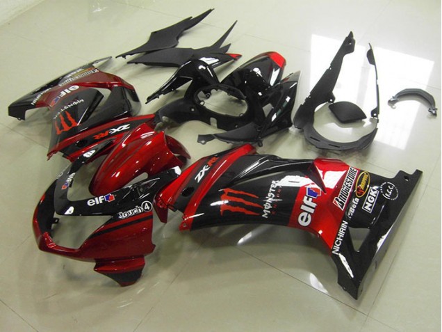 Buy 2008-2012 Black Red Monster Kawasaki ZX250R Motorcycle Fairing UK Buy 2008-2012 Black Red Monster Kawasaki ZX250R Motorcycle Fairing UK