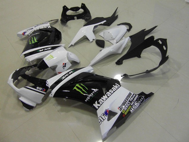 Buy 2008-2012 Black White Monster Kawasaki ZX250R Motorcycle Fairings & Bodywork UK Buy 2008-2012 Black White Monster Kawasaki ZX250R Motorcycle Fairings & Bodywork UK