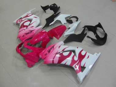 Buy 2008-2012 Pink White Kawasaki ZX250R Bike Fairings UK