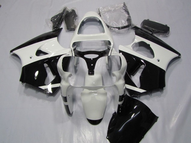 Buy 2000-2002 White Black Kawasaki ZX6R Bike Fairings UK Buy 2000-2002 White Black Kawasaki ZX6R Bike Fairings UK