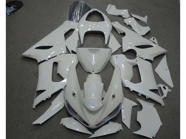 Buy 2005-2006 White Kawasaki ZX6R Motorcycle Fairings Kit UK Buy 2005-2006 White Kawasaki ZX6R Motorcycle Fairings Kit UK