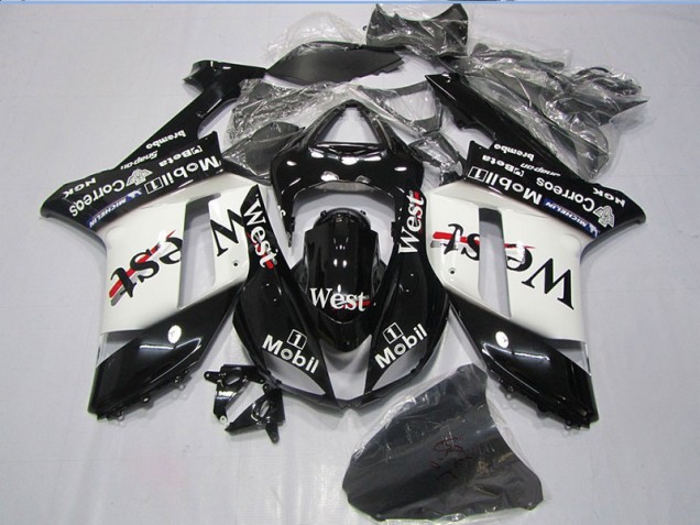 Buy 2007-2008 Black West Mobil Kawasaki ZX6R Motorcycle Bodywork UK Buy 2007-2008 Black West Mobil Kawasaki ZX6R Motorcycle Bodywork UK