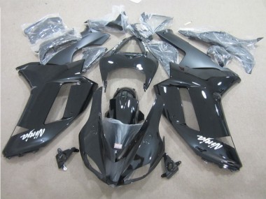 Buy 2007-2008 Black White Kawasaki ZX6R Motor Bike Fairings UK