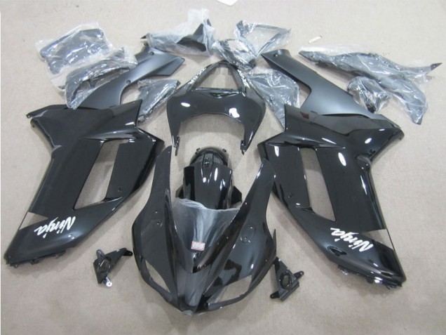 Buy 2007-2008 Black White Kawasaki ZX6R Motor Bike Fairings UK Buy 2007-2008 Black White Kawasaki ZX6R Motor Bike Fairings UK