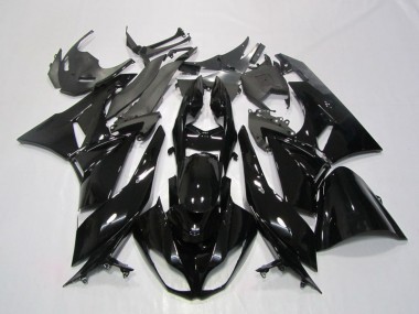 Buy 2009-2012 Black Kawasaki ZX6R Motorcycle Fairings UK