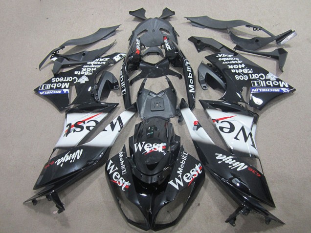 Buy 2009-2012 Black West Kawasaki ZX6R Motorcycle Fairing Kits UK Buy 2009-2012 Black West Kawasaki ZX6R Motorcycle Fairing Kits UK