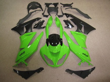 Buy 2009-2012 Black Green Kawasaki ZX6R Motorbike Fairing UK