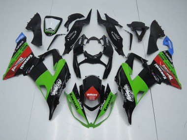 Buy 2013-2018 Black Green Red Motocard Kawasaki ZX6R Motorcycle Fairing Kit UK