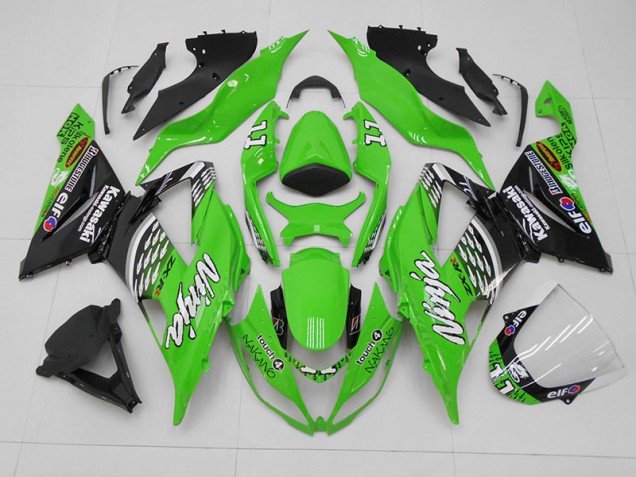 Buy 2013-2018 Green Black 11 Kawasaki ZX6R Bike Fairing UK Buy 2013-2018 Green Black 11 Kawasaki ZX6R Bike Fairing UK