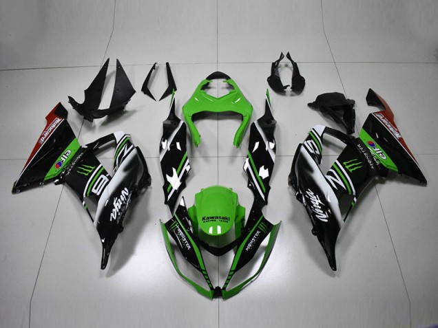 Buy 2013-2018 Green Black White Kawasaki ZX6R Motorcycle Bodywork UK Buy 2013-2018 Green Black White Kawasaki ZX6R Motorcycle Bodywork UK