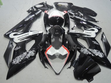 Buy 2005-2006 Black White Beacon Suzuki GSXR1000 Bike Fairing Kit UK