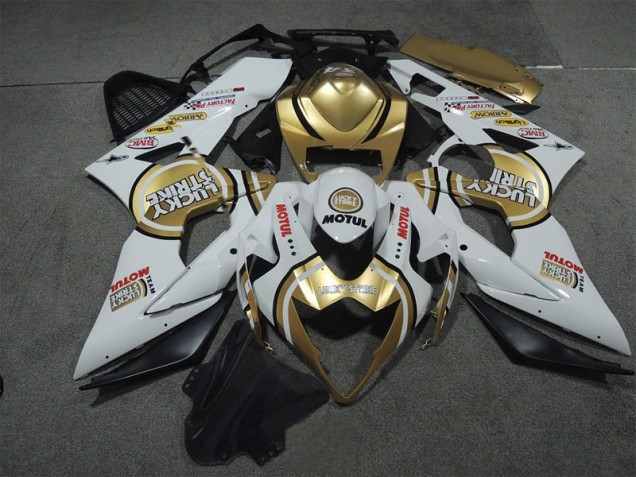 Buy 2005-2006 White Gold Lucky Strike Motul Suzuki GSXR1000 Motor Fairings UK