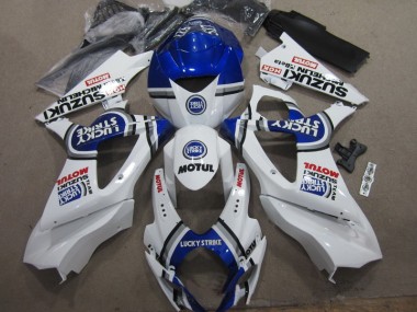 Buy 2007-2008 White Blue Lucky Strike Red Motul Suzuki GSXR1000 Moto Fairings UK