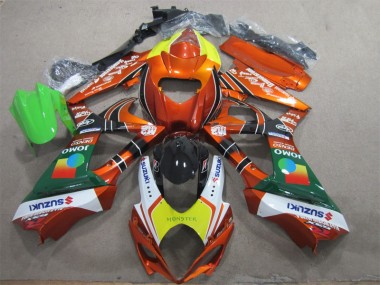 Buy 2007-2008 Orange Yellow Monster Suzuki GSXR1000 Motorcycle Fairing Kits UK