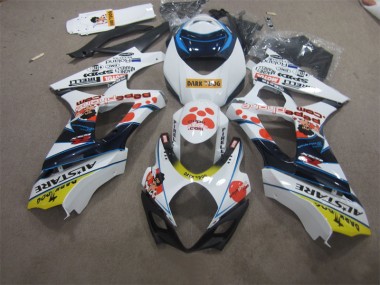 Buy 2007-2008 White Blue Dark Dog Suzuki GSXR1000 Bike Fairing UK