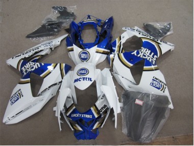 Buy 2009-2016 White Lucky Strike Blue Motul Suzuki GSXR1000 Motorcylce Fairings UK