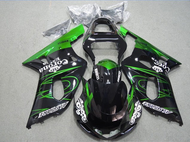 Buy 2001-2003 Black Green Corona Extra Suzuki GSXR600 Motorcycle Fairing Kits UK Buy 2001-2003 Black Green Corona Extra Suzuki GSXR600 Motorcycle Fairing Kits UK