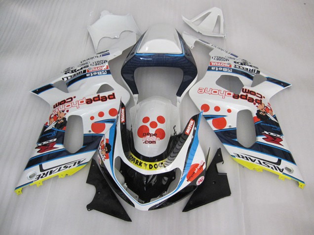 Buy 2001-2003 White Blue Dark Dog Suzuki GSXR600 Bike Fairings UK Buy 2001-2003 White Blue Dark Dog Suzuki GSXR600 Bike Fairings UK