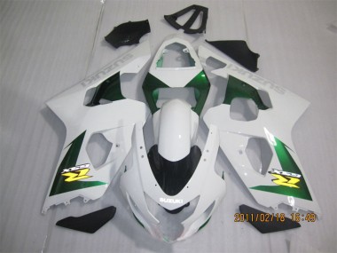Buy 2004-2005 White Green Suzuki GSXR600 Motorbike Fairing Kits UK