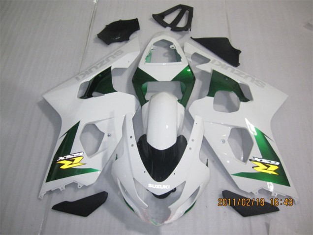 Buy 2004-2005 White Green Suzuki GSXR600 Motorbike Fairing Kits UK Buy 2004-2005 White Green Suzuki GSXR600 Motorbike Fairing Kits UK