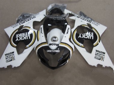 Buy 2004-2005 Black White Lucky Strike Motul Suzuki GSXR600 Motorcycle Fairings Kits UK