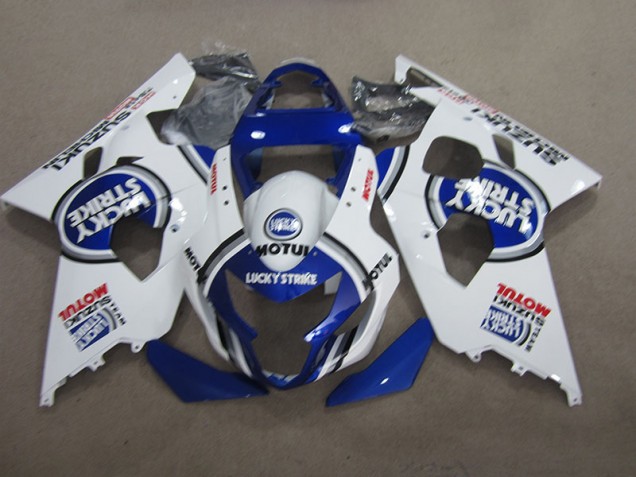 Buy 2004-2005 Blue White Lucky Strike Motul Suzuki GSXR600 Moto Fairings UK Buy 2004-2005 Blue White Lucky Strike Motul Suzuki GSXR600 Moto Fairings UK