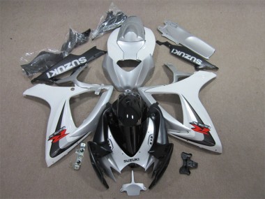 Buy 2006-2007 Black White Suzuki GSXR600 Motorcycle Fairing Kit UK
